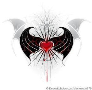 red heart of a vampire